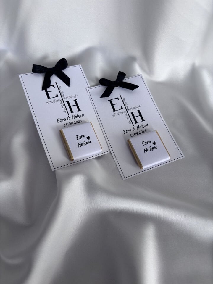 İsme Özel Tasarım Kartlı Madlen Çikolata Hediyelik