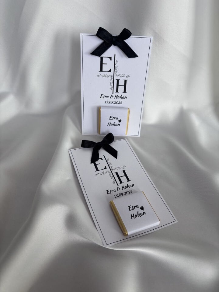 İsme Özel Tasarım Kartlı Madlen Çikolata Hediyelik