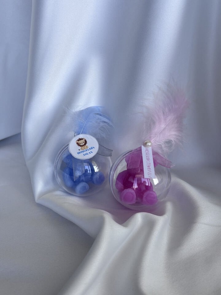 Tüylü Ayıcık Mumlu Küre Hediyelik